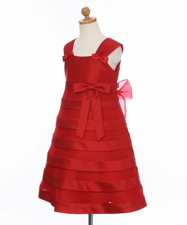 Tulle tucked dress Red torso