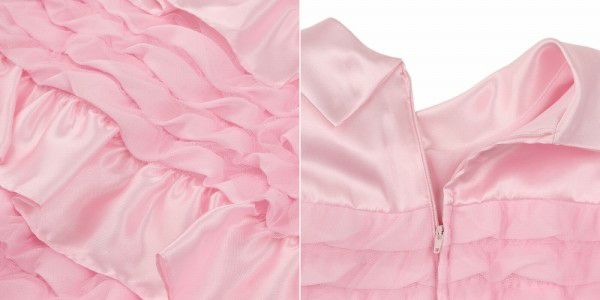 Baby Clothing Girl Ribbon Tulle Frill A Lind Dress Pink (02) Design Point 2