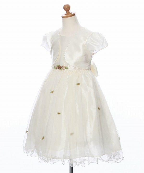 A layered style tulle dress with flowers Off White torso
