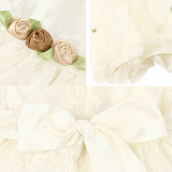 A layered style tulle dress with flowers Off White Design point 1