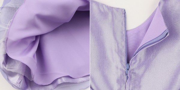 Dress with organic frill ribbon Purple Design point 2