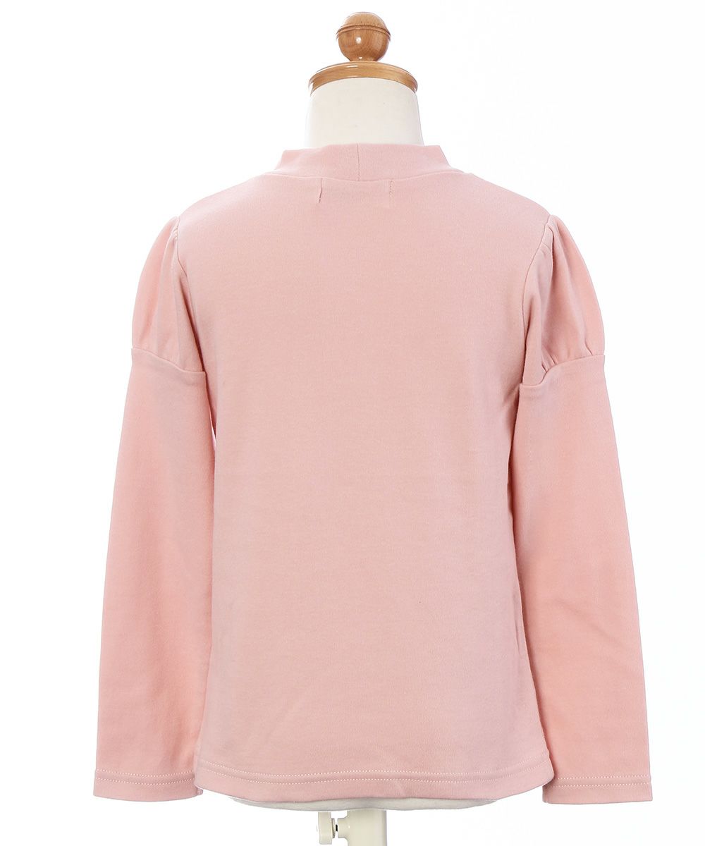 Children's clothing Girl High Neck T -shirt Long -sleeved Switch Puff Sleeve Pink (02) Torso