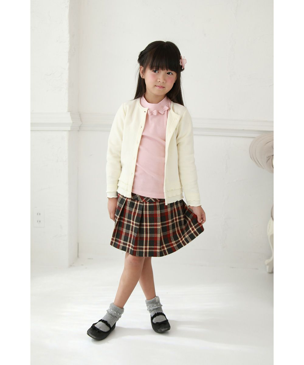 Children's clothing Girl High Neck T -shirt Long -sleeved Switch Puff Sleeve Pink (02) Model Image 4