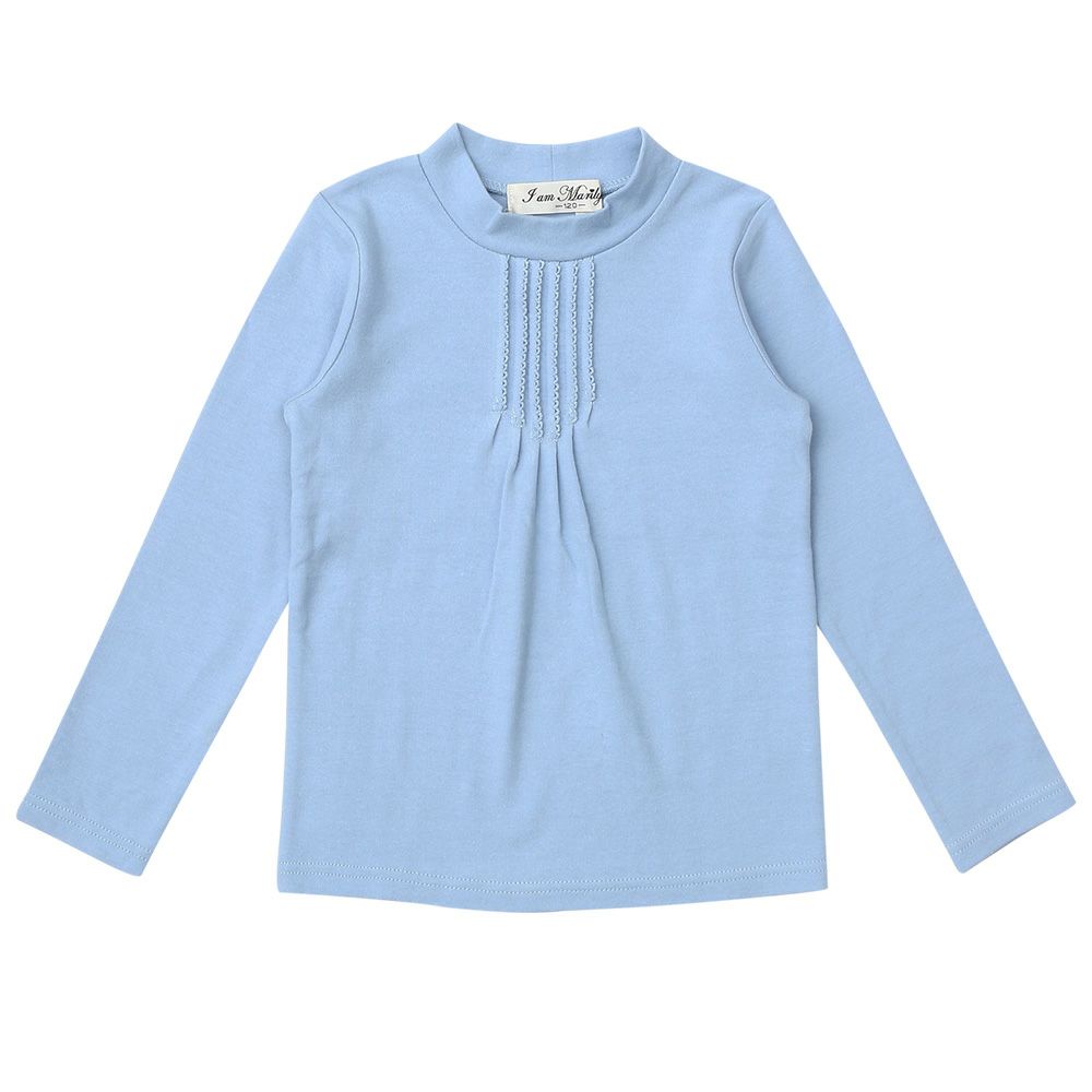 Children's clothing girl T -shirt Long sleeve Simple Pintack Blue (61) front
