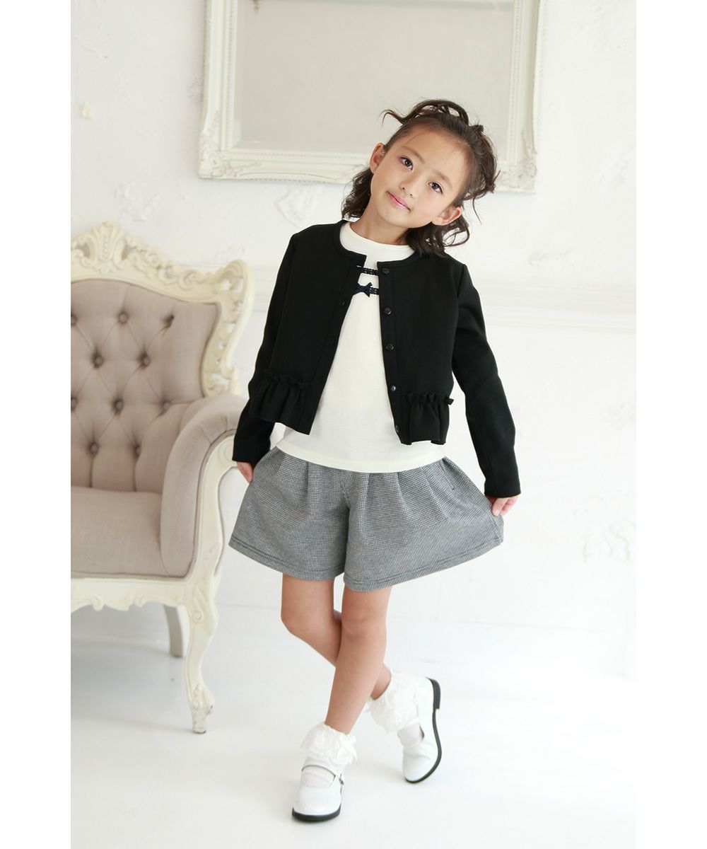 Children's clothing girl T -shirt Long sleeve elegant ribbon & lace ivory (12) model image 4