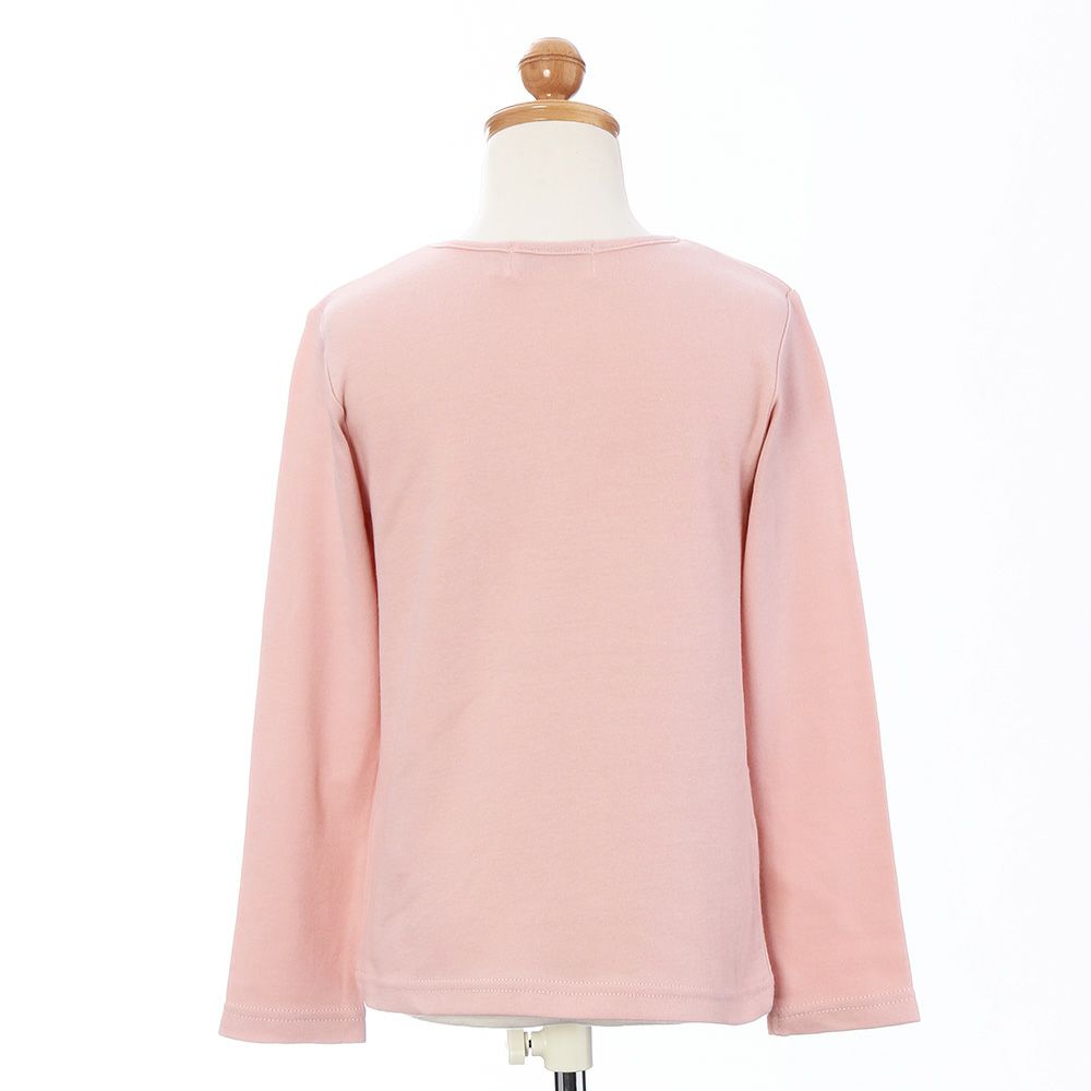 Children's clothing girl T -shirt Long sleeve lace ballet print pink (02) Torso