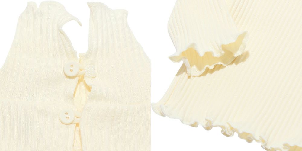 Baby Clothes Girls Japan 100 % Cotton Lipter Toru Inner Off White (11) Design Point 2