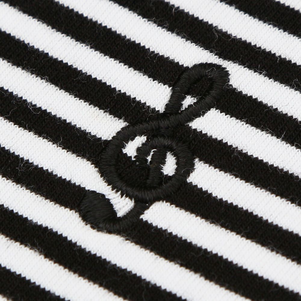 Children's clothing girl music score embroidery border white x black (10) Design point 1