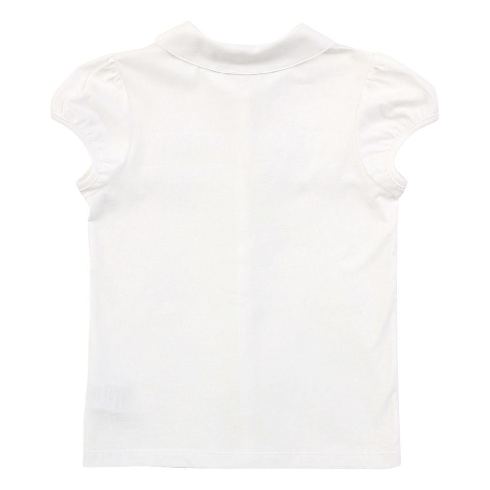 Children's clothing girl 100 % frills with ribbon white (01) back