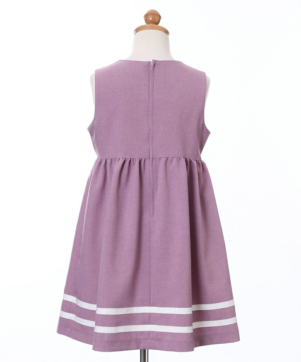 A dress with a ribbon with a Japanese line Pink torso