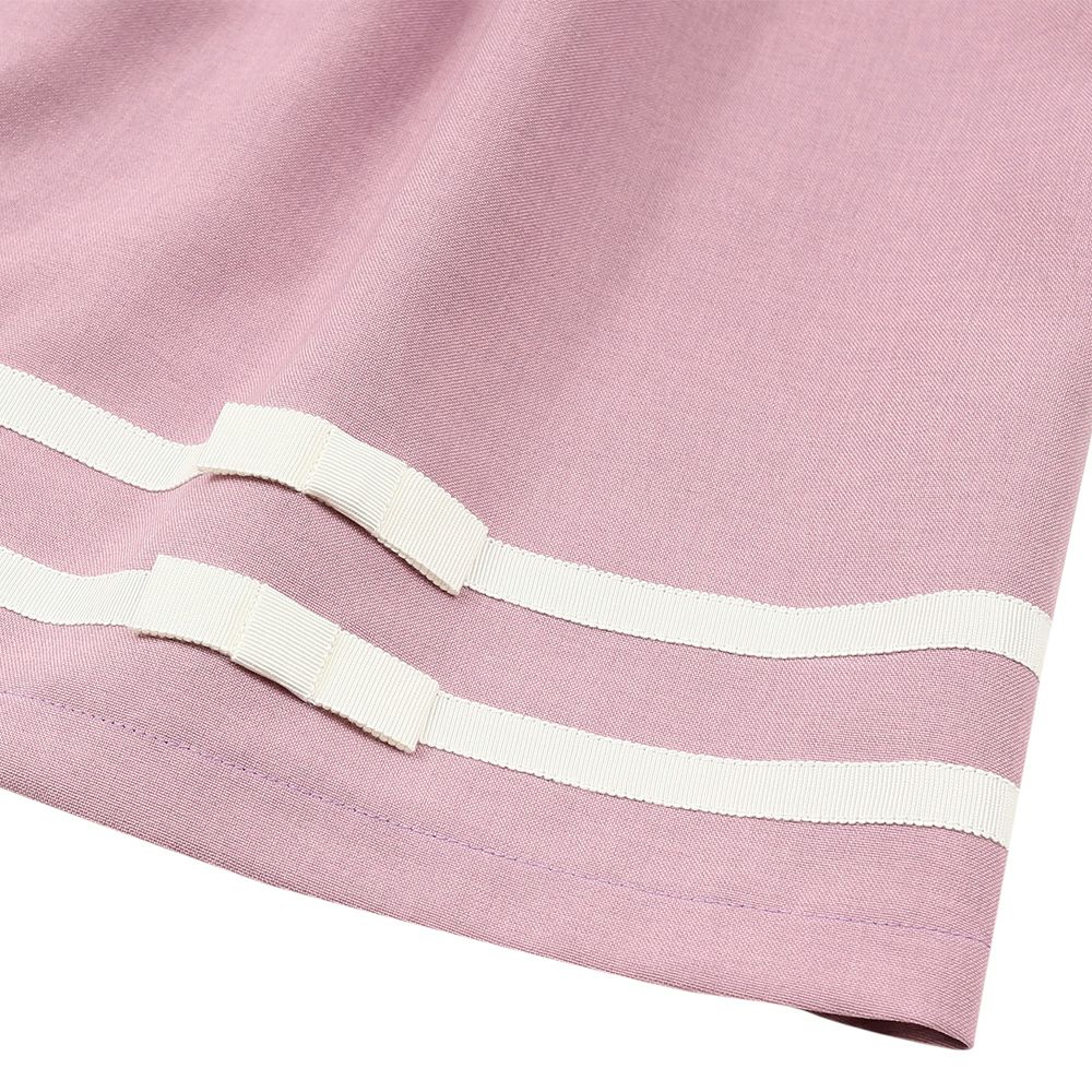 A dress with a ribbon with a Japanese line Pink Design point 1