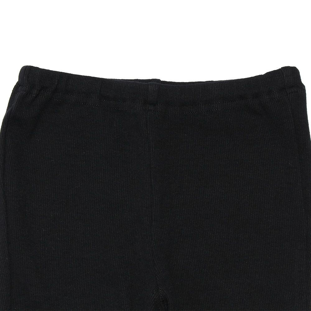 Children's clothing girl children's clothing girl hem frill three-quarter length leggings Spats black (00) Design point 2