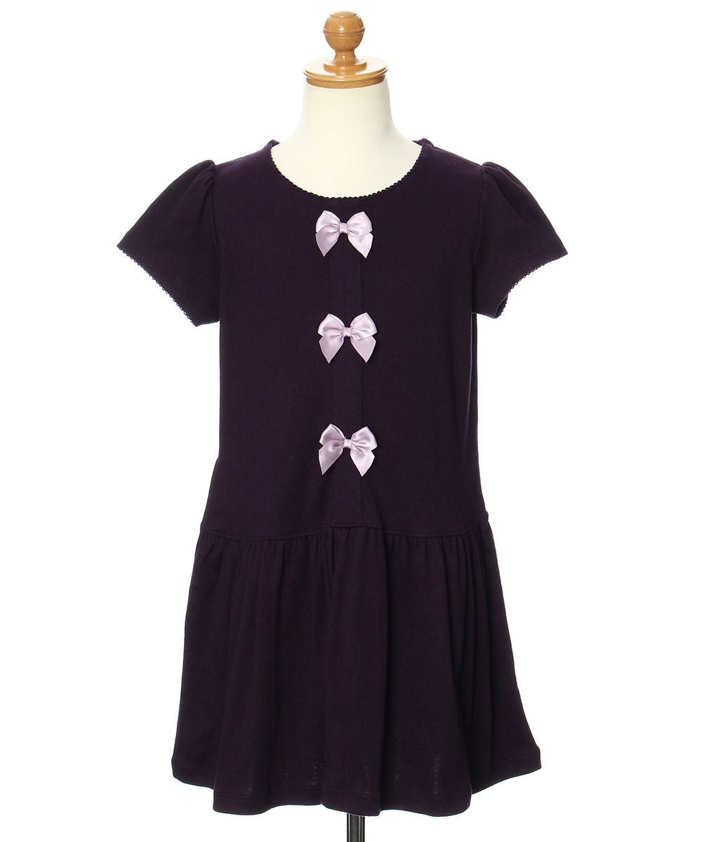 Children's clothing girl with ribbon Rowest switching dress purple (91) torso