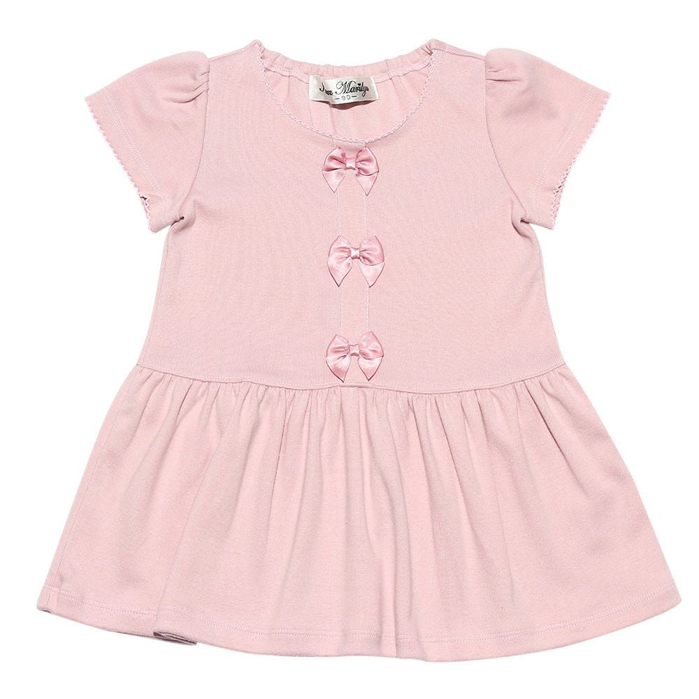 Baby Clothing Girl Baby Size With Ribbon Rowest Switch Cut Type Pink (02) Front