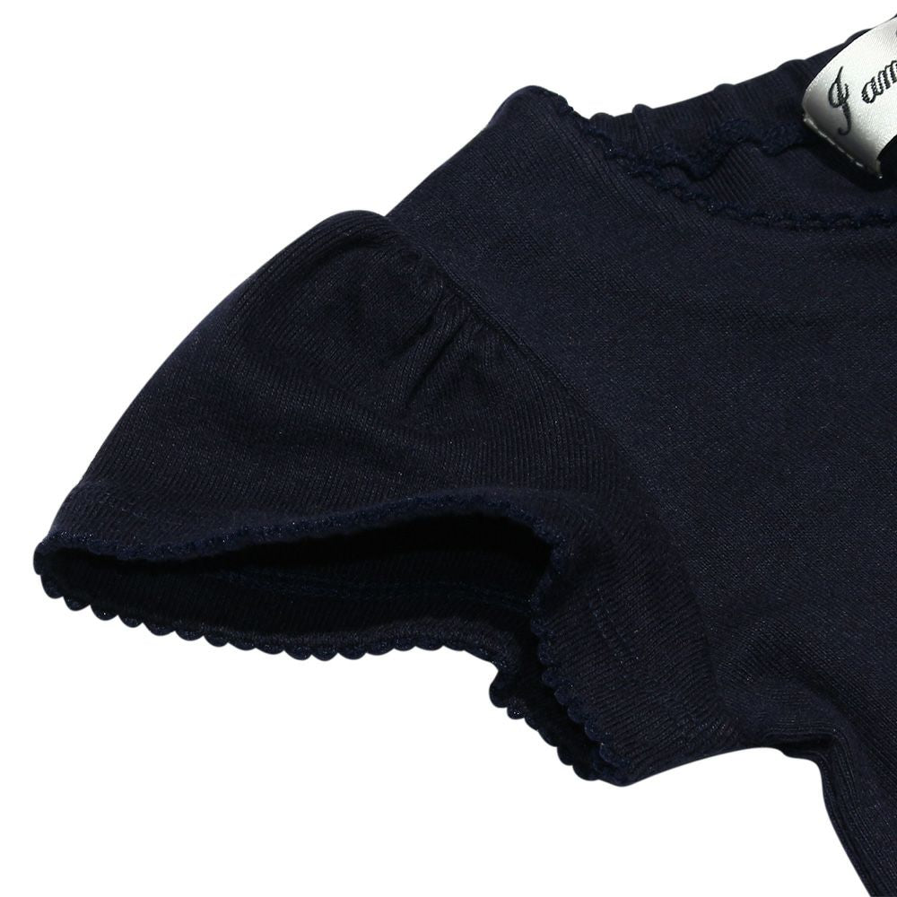 Baby Clothing Girl Baby Size With Ribbon Rowest Switch Cat Type Type Navy (06) Design Point 2