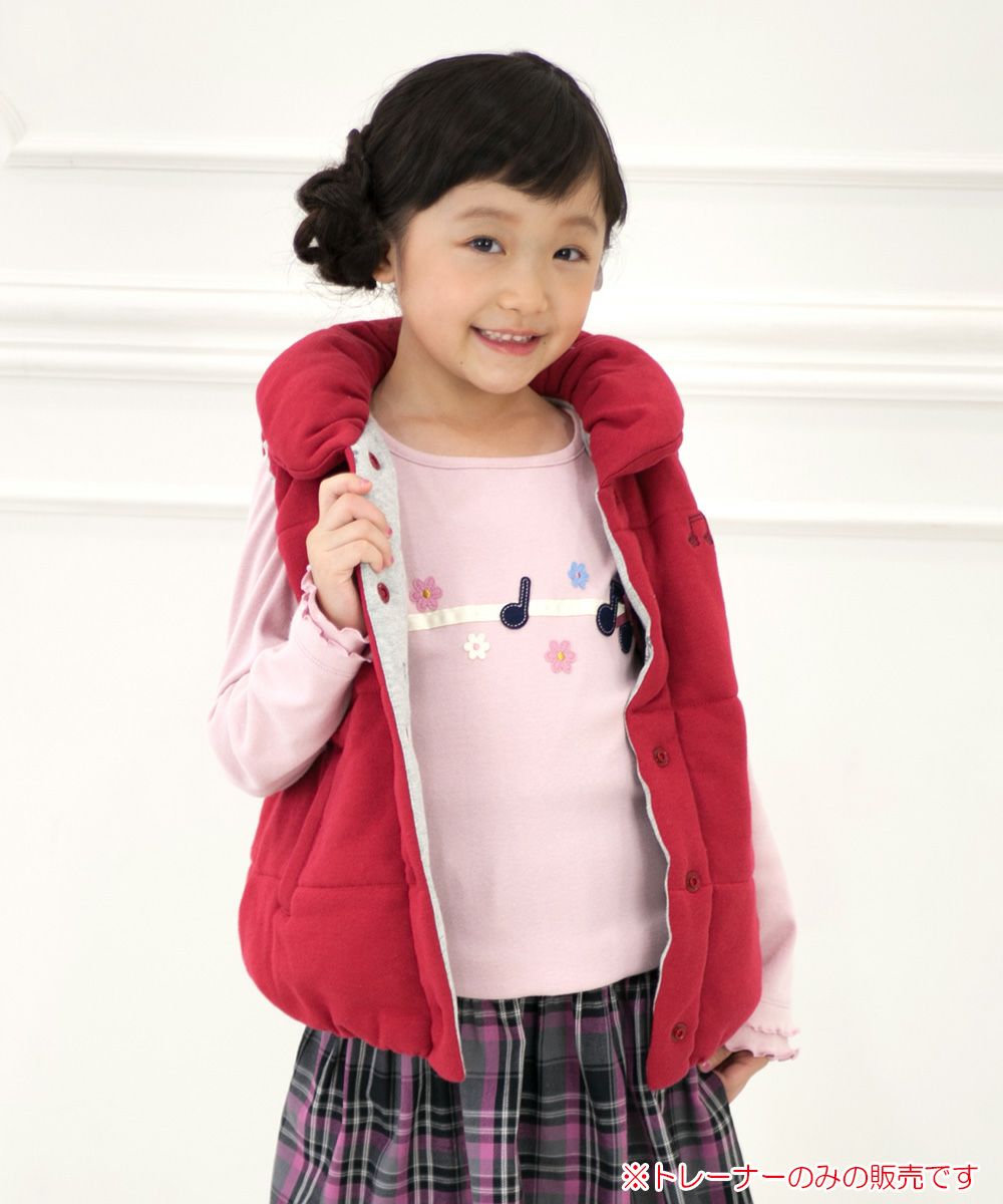 Children's clothing Girls' Flowers & Music with Music Fine Brushed T -shirt Pink (02) Model Image 3