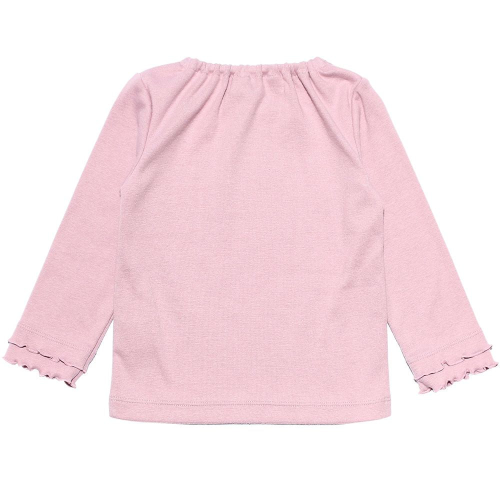 Baby size note & flower T -shirt Pink back