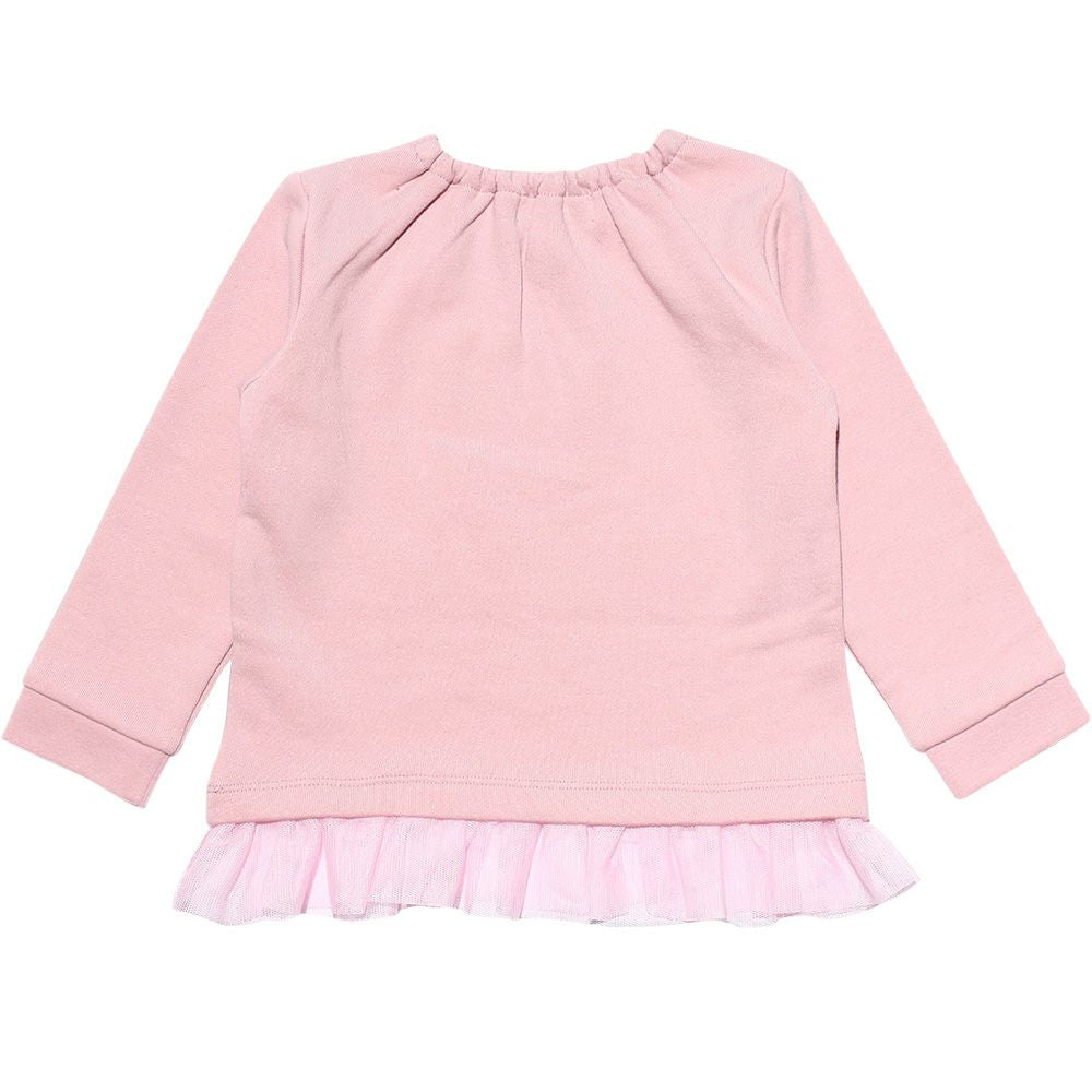 Baby Clothing Girl Baby Size Ribbon & Fluff Lleuring Trainer Pink (02) The back