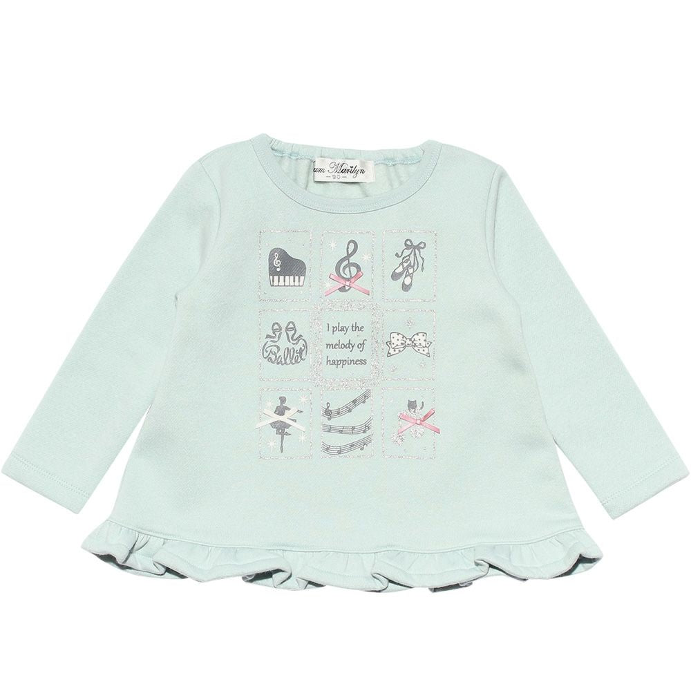 Baby Clothing Girl Baby Size Musical Ballet Motif Back Brush Trainer Green (08) Front
