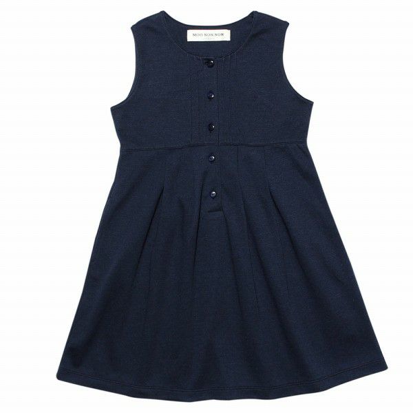 Double knit gather dress Navy front