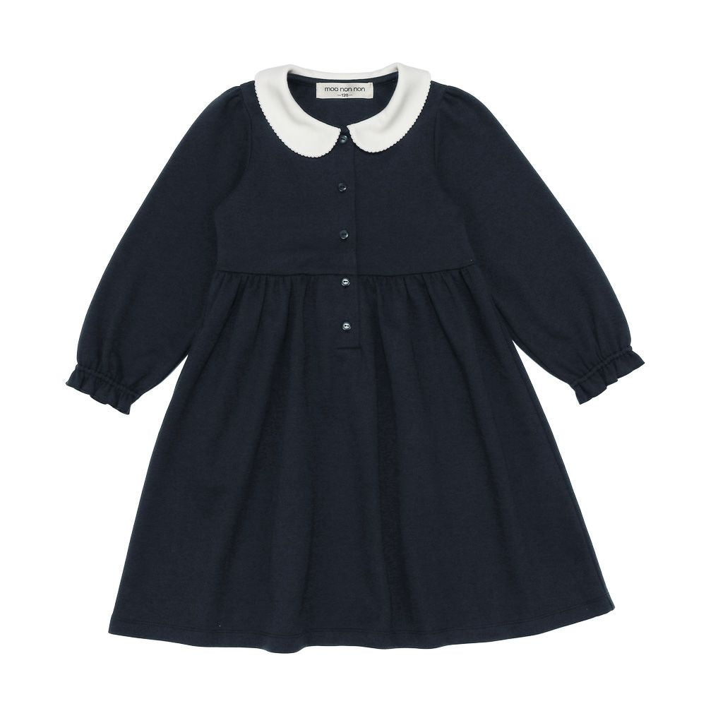 Double knit round collar dress  front