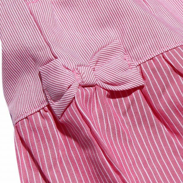 Skirt with striped pattern ribbon Pink Design point 1