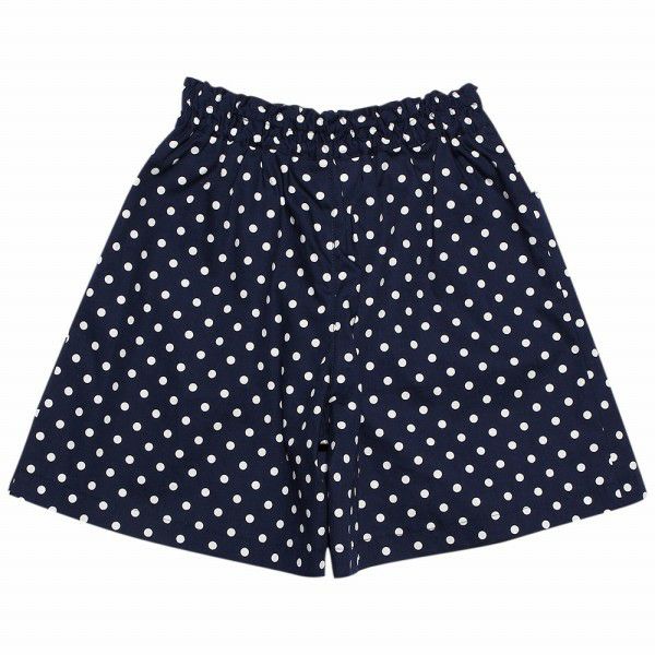 Japanese cotton 100 % dot pattern culotto pants Navy back