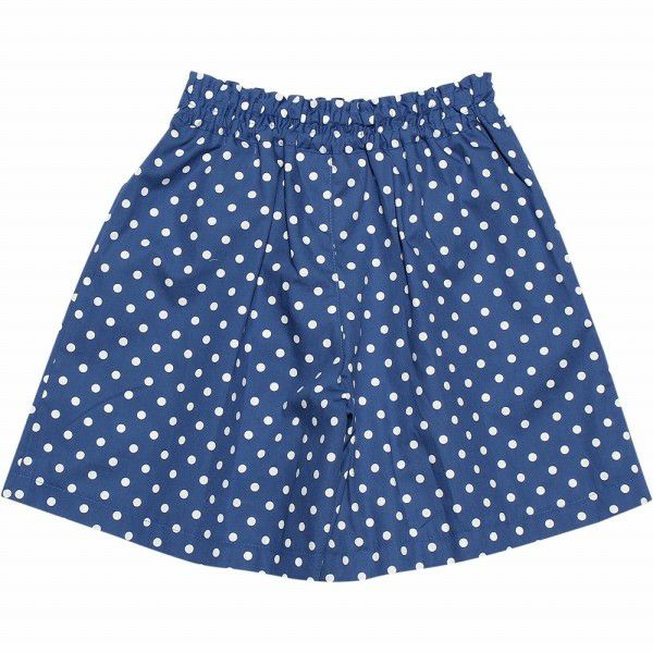 Japanese cotton 100 % dot pattern culotto pants Blue back