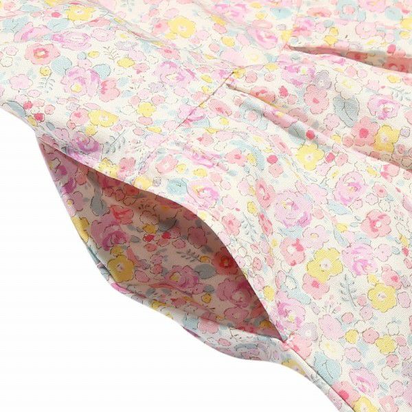 100 % Japanese cotton skirt with floral ribbon Pink Design point 2