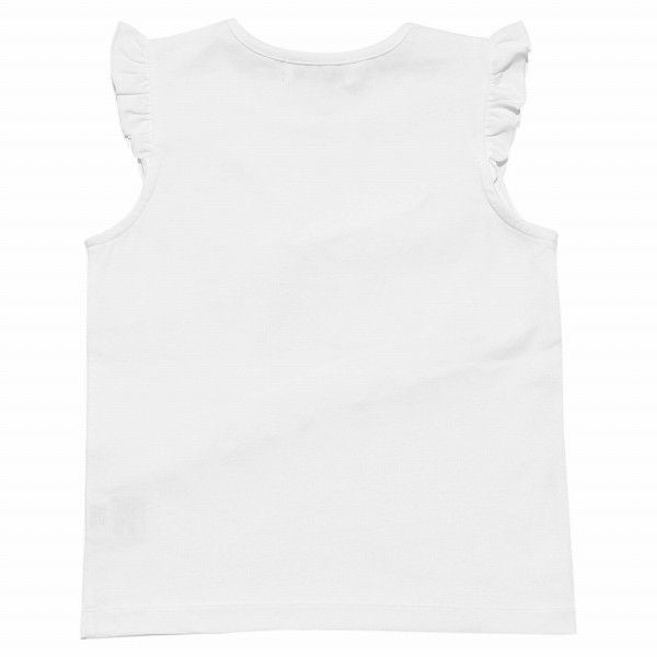 100 % cotton T -shirt with chiffon flilling Off White back