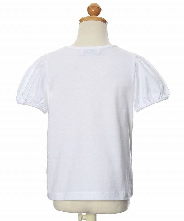 100 % cotton ribbon and lace line T -shirt Off White torso