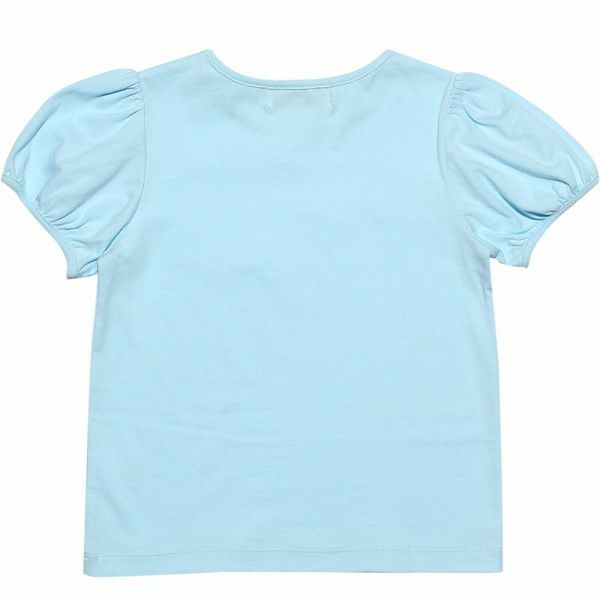 100 % cotton ribbon and lace line T -shirt Blue back