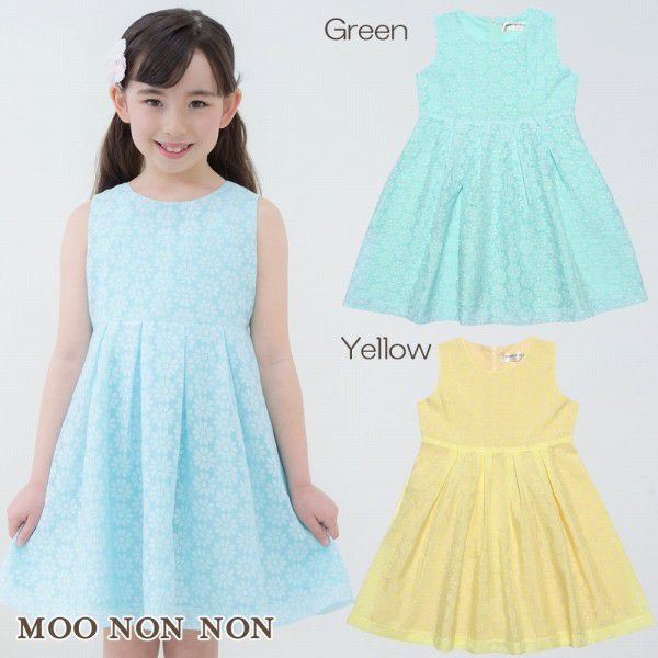 Children's clothing girl opal processed flower pattern dress with flower pattern