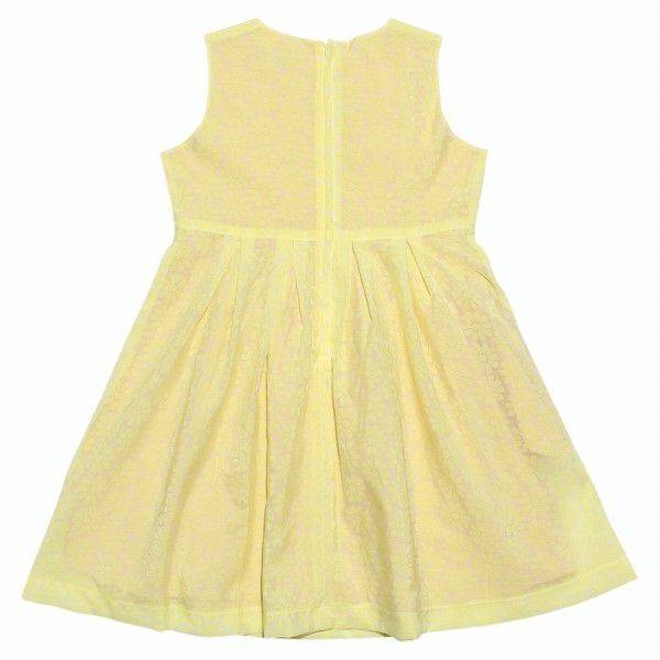 Children's clothing girl Opal processing One -piece yellow with flower pattern (04) back