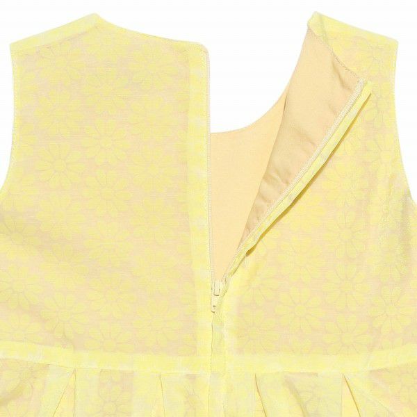 Children's clothing girl Opal processing One -piece yellow with flower pattern (04) Design point 2