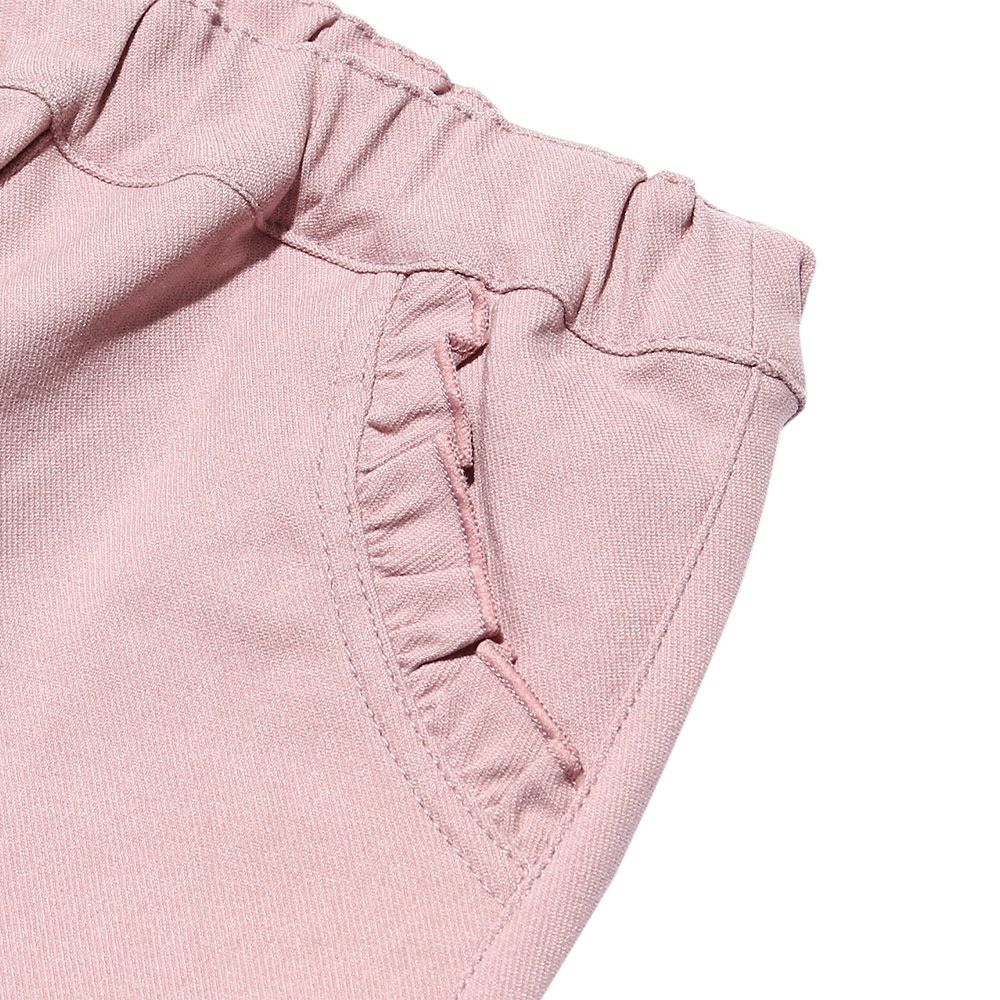 Baby Clothing Girl Baby Size Stretch Twill Knit Full Length Pants Pink (02) Design Point 1