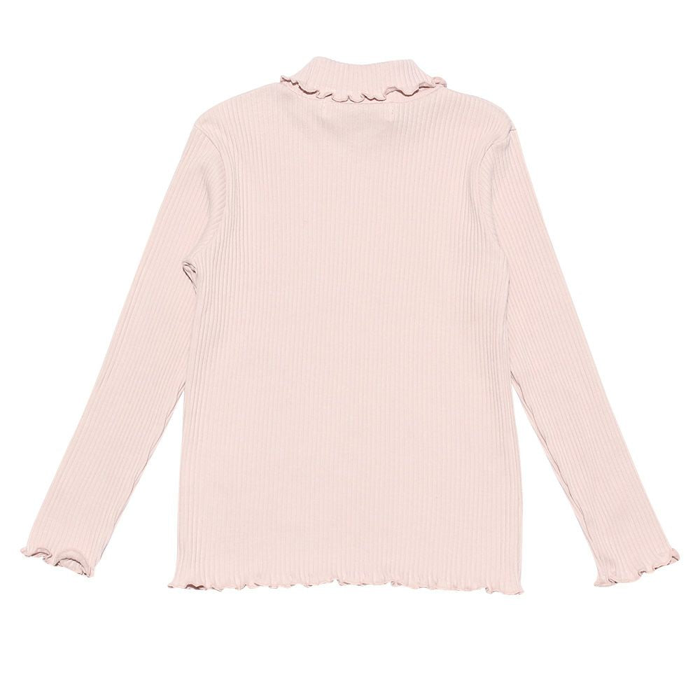 Children's clothing girls 100 % cotton ribbneck T -shirt pink (02) back