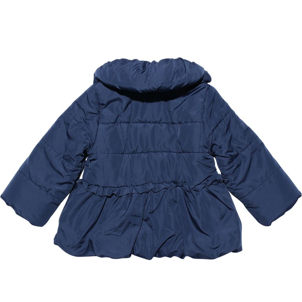 Court with ribbon & frill batting Navy back