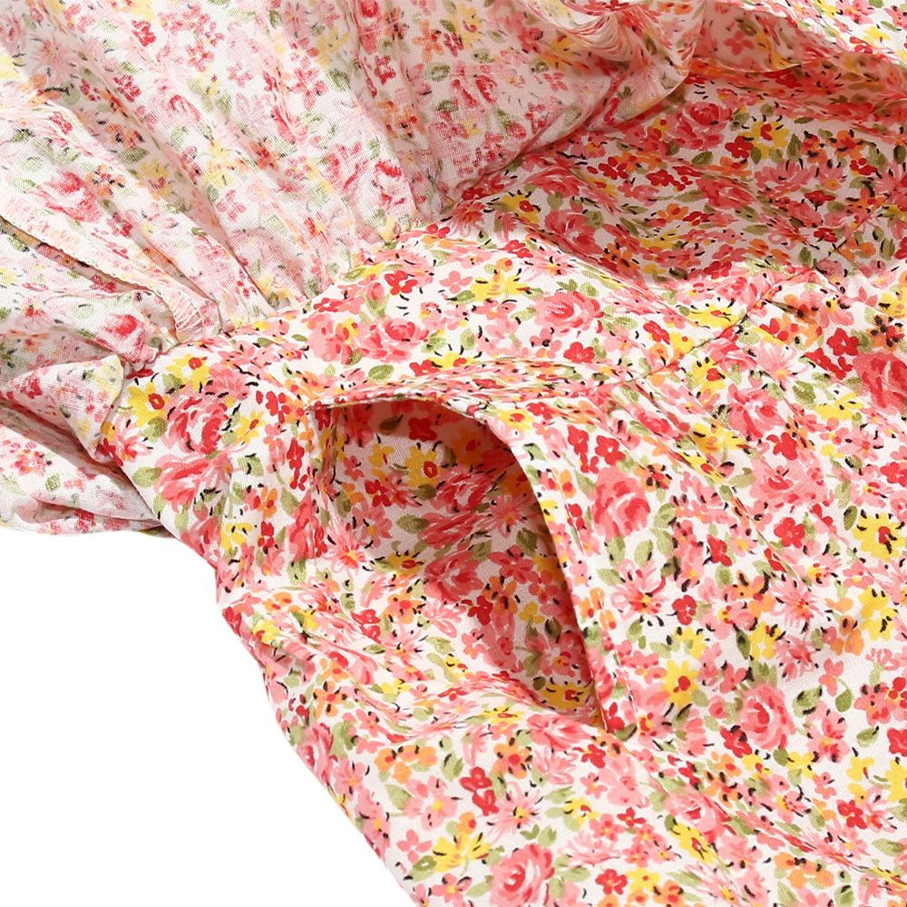 Children's clothing girl flower pattern frillecurot pants pink (02) Design point 1
