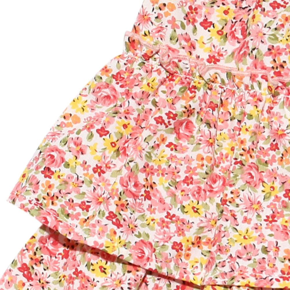 Baby Clothing Girl Baby Size Flower Pattern Frill Curot Pants Pink (02) Design Point 1
