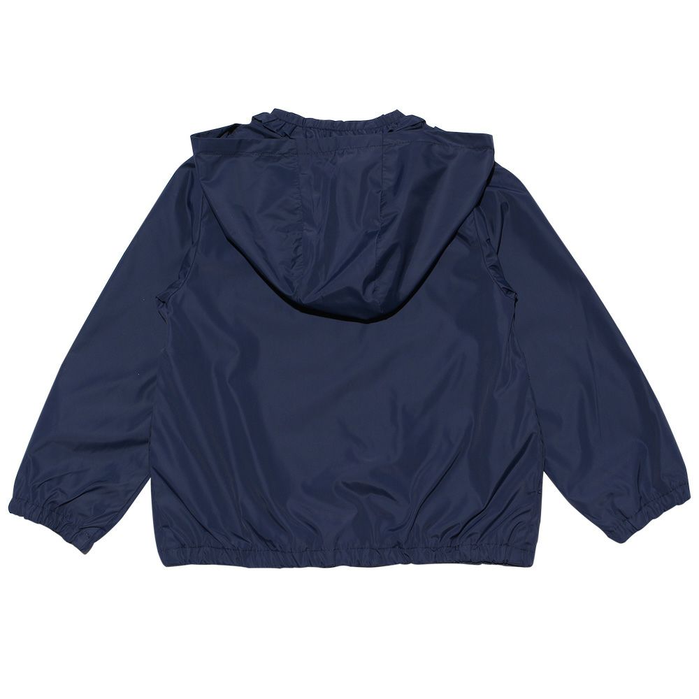 Children's clothing girl removal zip -up parka jacket navy (06) back