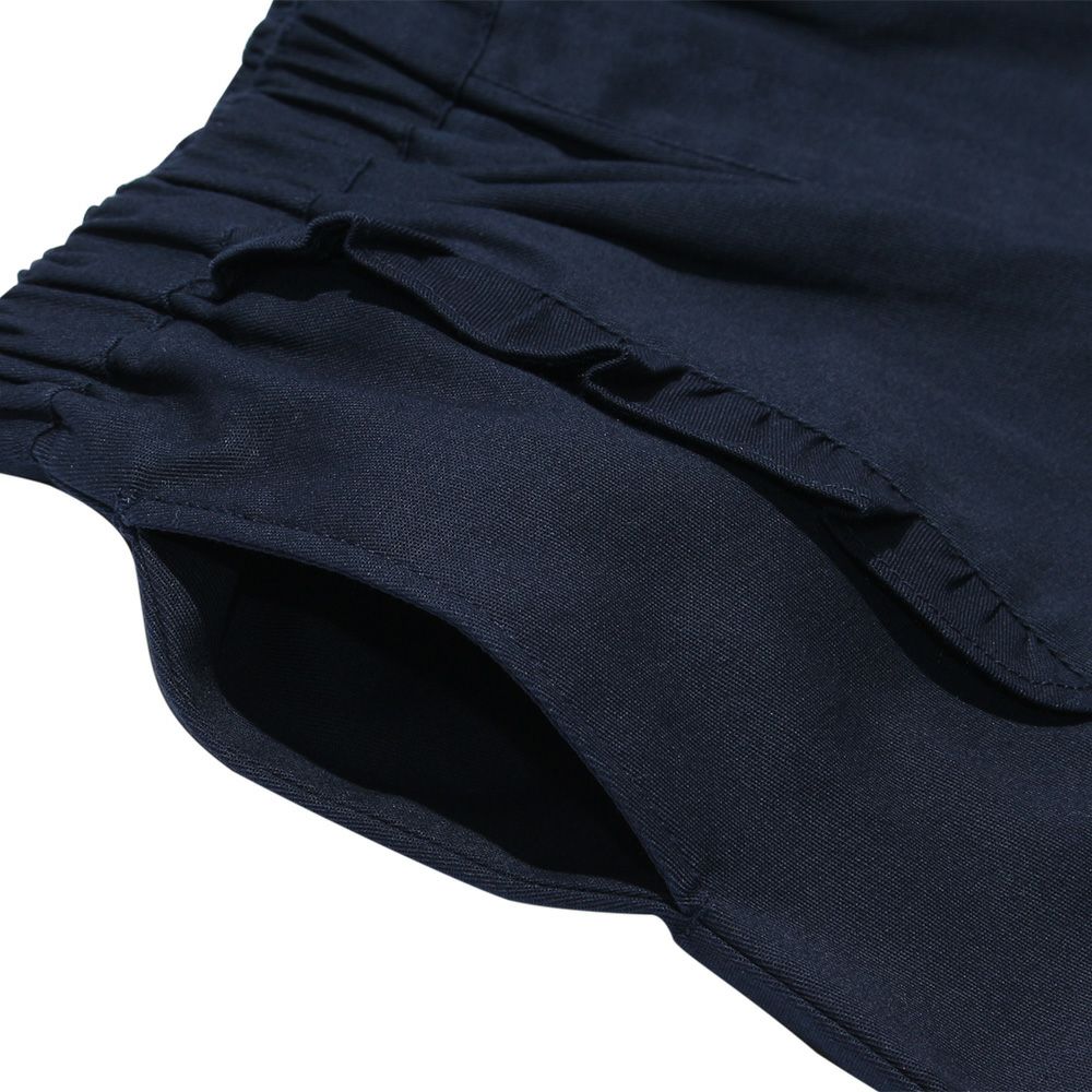Stretch twill material brill shorts Navy Design point 1