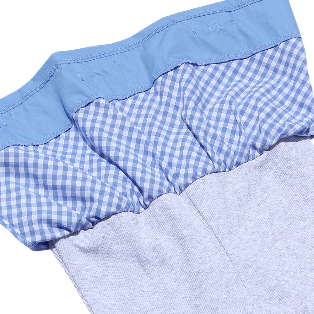 Baby size gingham checks kats Blue Design point 2