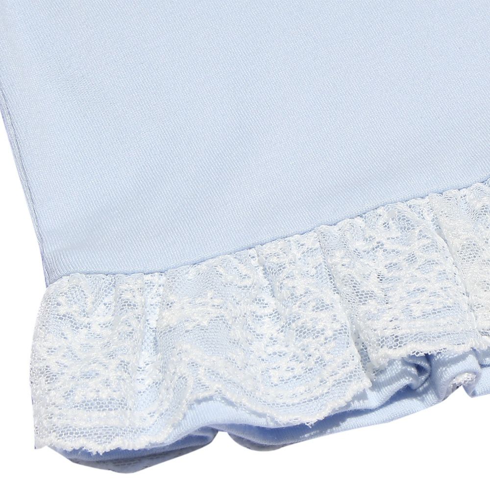 Baby Clothing Girl Baby Size Lace Frill T -shirt Blue (61) Design Point 2