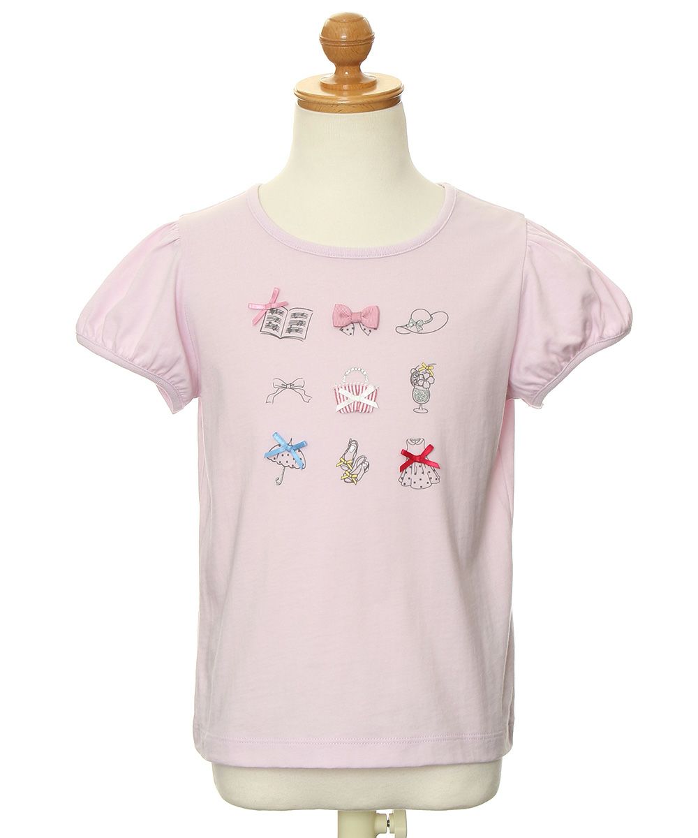 100 % cotton girly items print T -shirt Pink torso