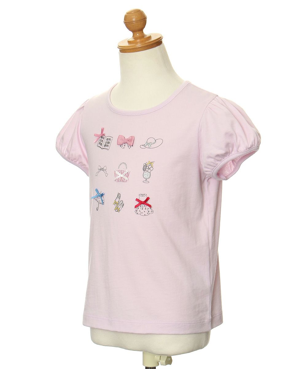 100 % cotton girly items print T -shirt Pink torso