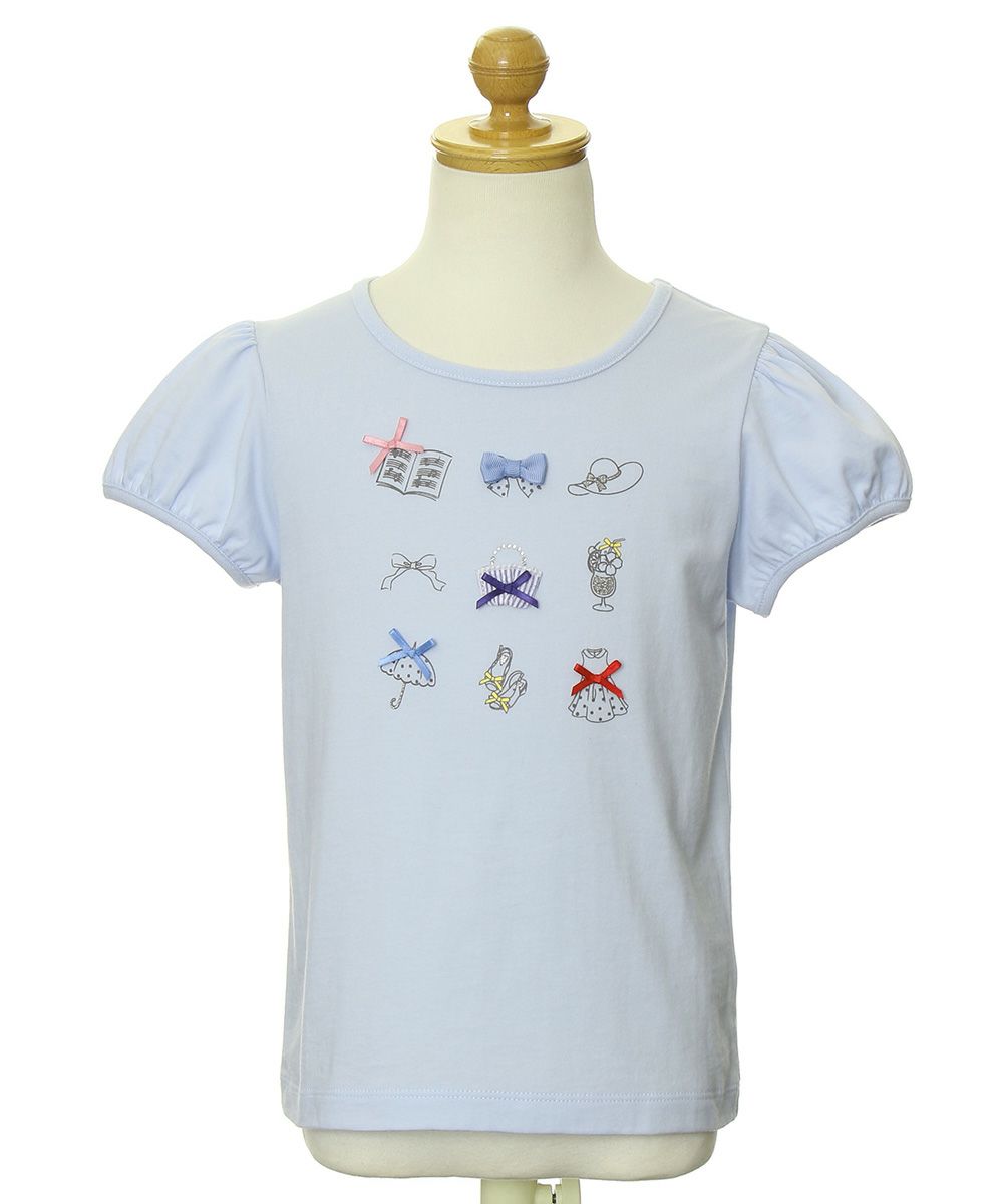 100 % cotton girly items print T -shirt Blue torso