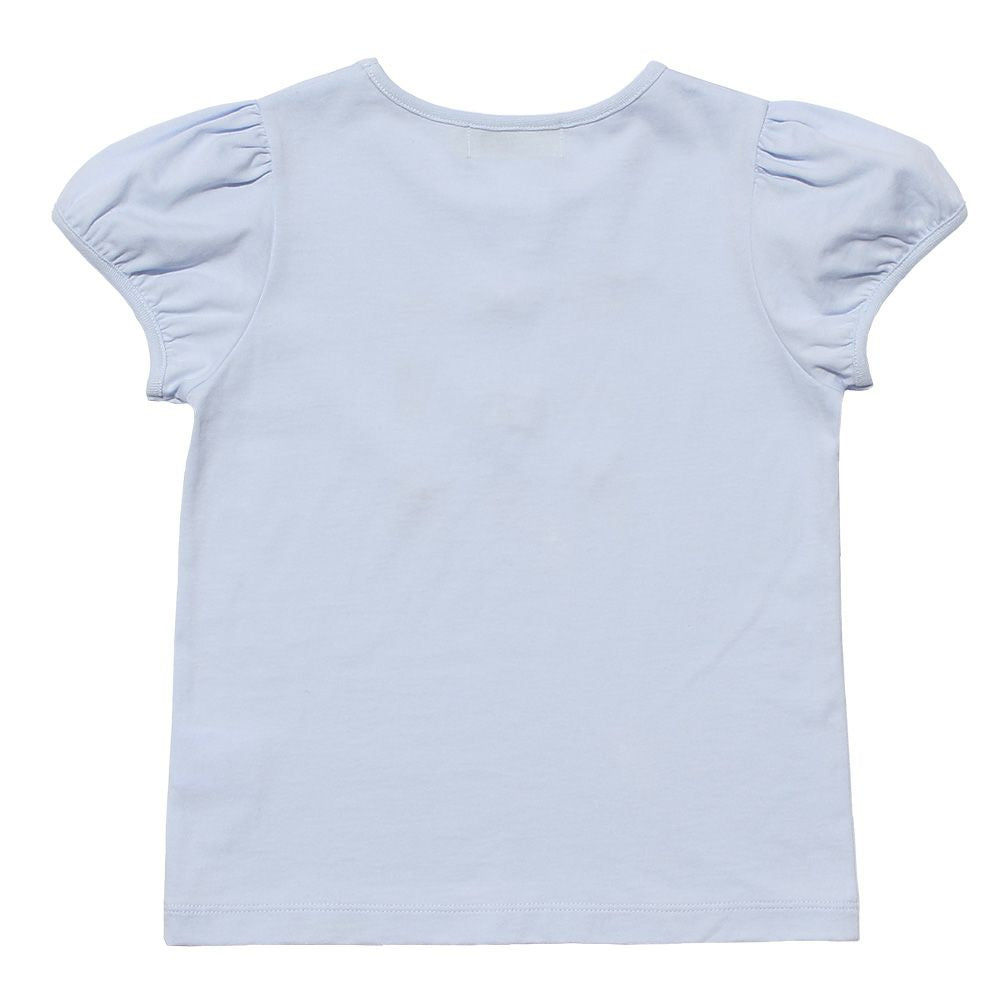100 % cotton girly items print T -shirt Blue back