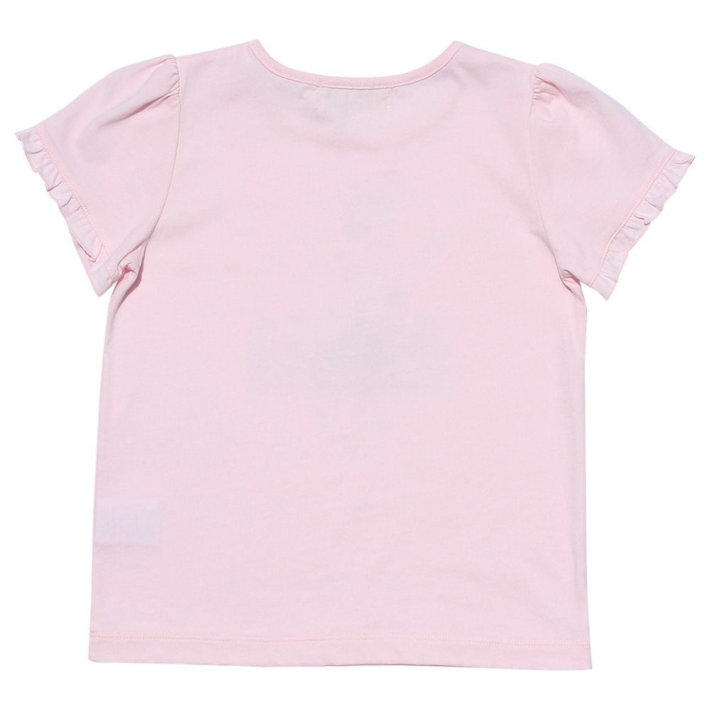 100% cotton girl with balloons print T -shirt Pink back