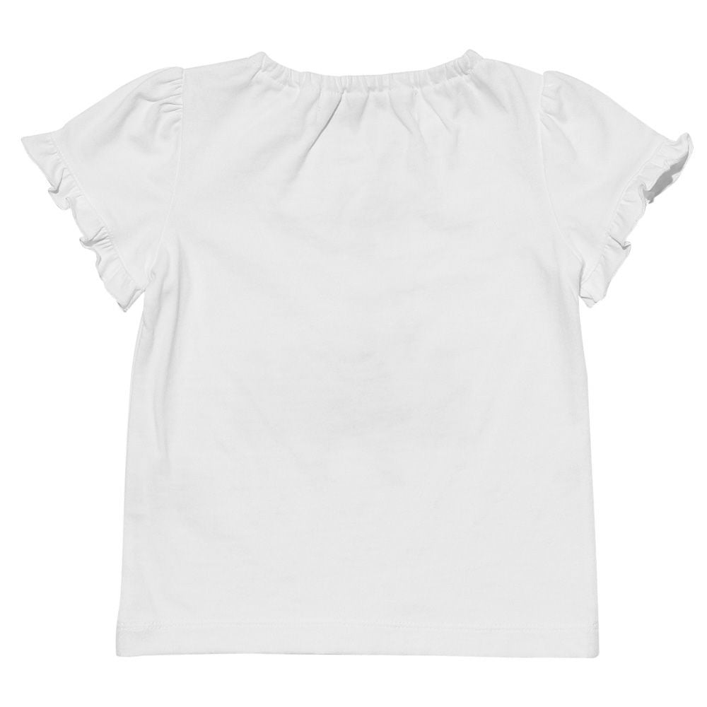 Baby size 100 % cotton girl & balloon print T -shirt Off White back